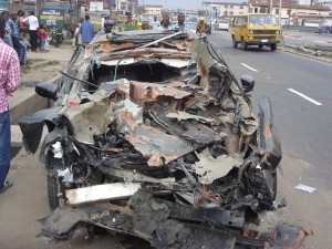 Dagrin's crashed car
