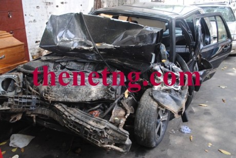 CD John's badly-damaged Golf.