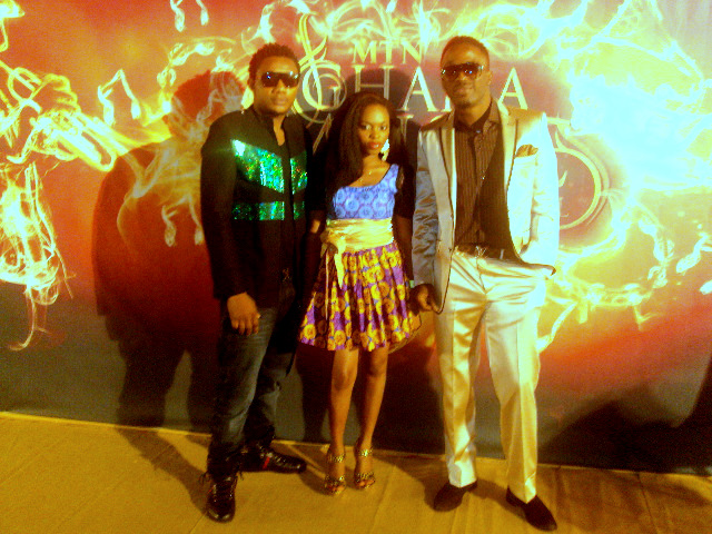 Mike,Chidinma and iyanya at the Ghana Music Awards