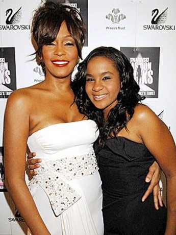 Whitney Houston and Bobbi Kristina. Photo: Getty