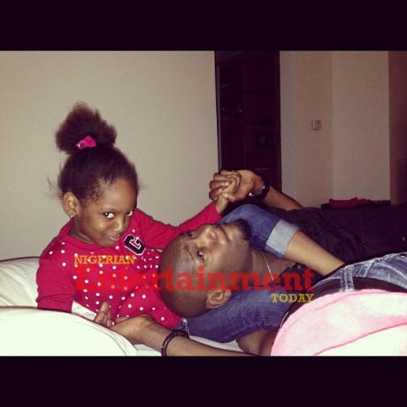 2face Idibia and daughter Isabella