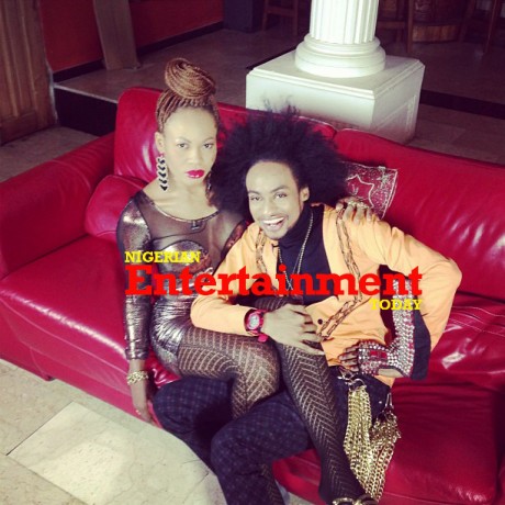 Goldie pictured here on set with best friend Denrele. The pair recently announced their joint TV show