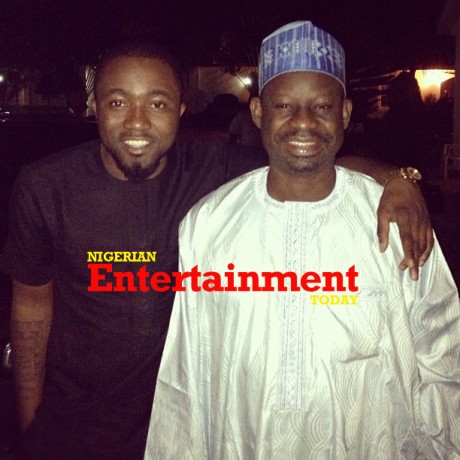 Ice Prince and Gombe State Governor Ibrahim Dankwambo in December 2012