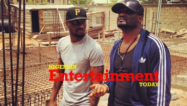 Peter and Jude Okoye spotted at their new site at Park View Estate, Ikoyi