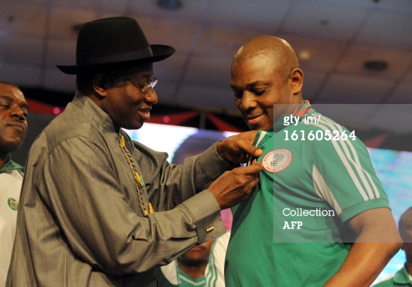 President Goodluck Jonathan and Stephan Keshi (2)