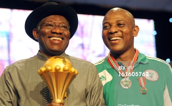 President Goodluck Jonathan and Stephan Keshi