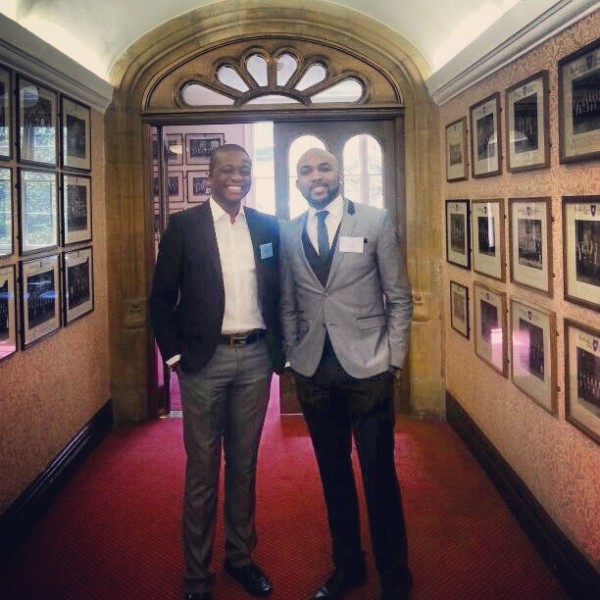 Banky W with Tunde Demuren at Oxford University, England. photo: Instagram
