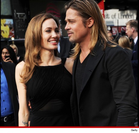 Angelina Jolie, Brad Pitt at the London premiere of World War Z, Photo :TMZ
