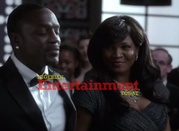 A screenshot from Akon and Omotola Jalade Ekeinde featured in 'Hit the floor' Us TV series. Photo: YouTube