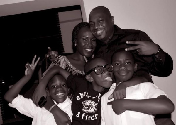 Fela, Tara Durotoye and their three children