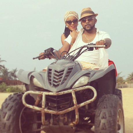 Good good loving video shoot Damilola Adegbite and Banky W.