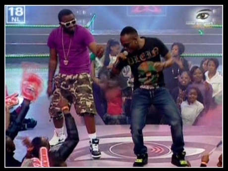 Ice Prince and Brymo performing Oleku at the Big Brother eviction party in 2011