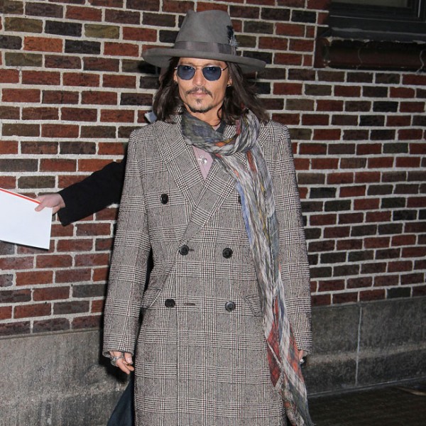 Johnny Depp at David Letterman Show.Photo: Bang Showbiz