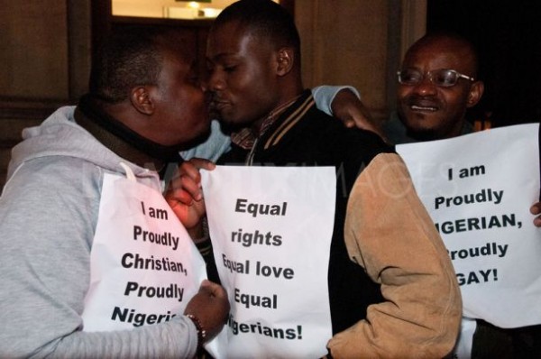 Nigerians gays in the US protesting Nigeria's anti-gay bill, Photo:cknnigeria