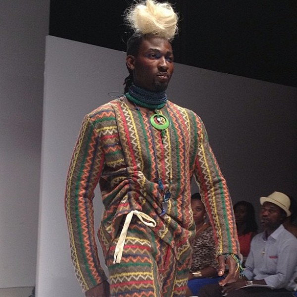 Gbenro Ajibade on the runway of the AFWNY, photo: Instagram