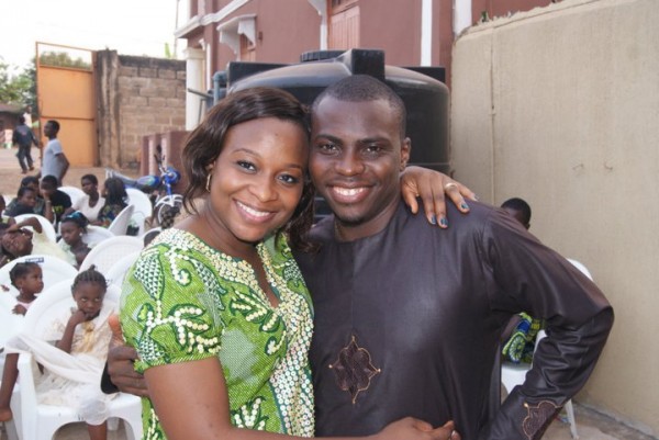 Adenike Ogungbe and her husband. Photo: EWAR Makeovers