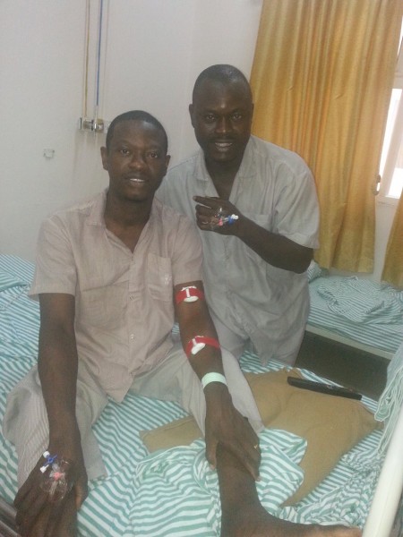 Morris Iruvwe and brother, De Don in a hospital in India, photo: Facebook