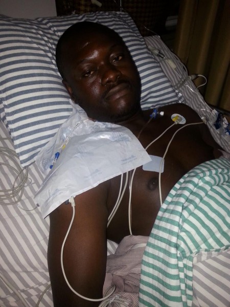 De Don on hospital bed