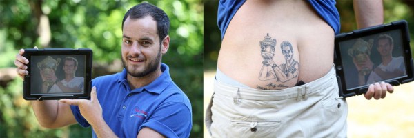 ennis fan Will Hirons’ tribute to Andy Murray. Photo: Caters