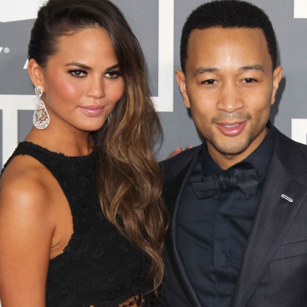 John Legend and Chrissy Teigen at the 55th Annual Grammy Awards. Photo: Bangshowbiz