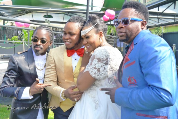 LKT, Yemi Sax and his wife with Artquake take a pose together