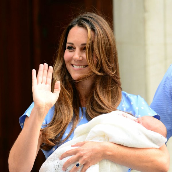Prince William and The Duchess of Cambridge Kate Middleton present Baby Cambridge