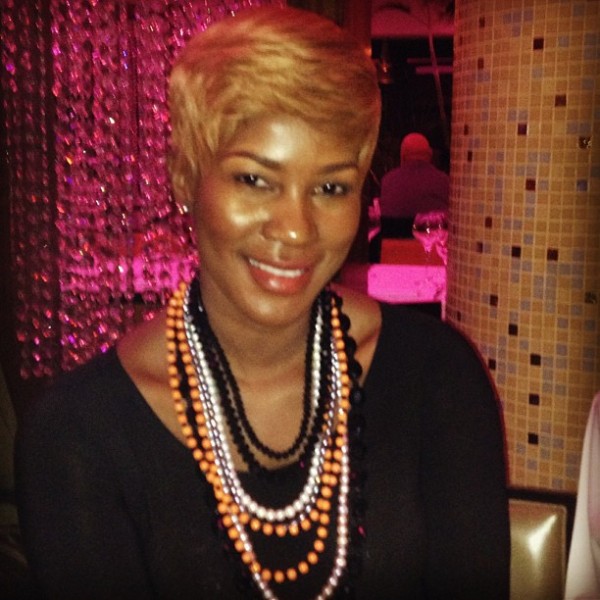 Stepahanie Okereke rocks a new blonde look