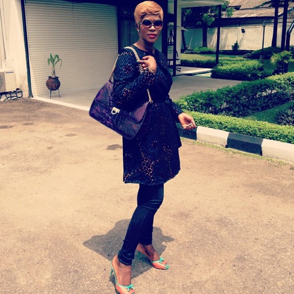 Stepahanie Okereke rocks a new blonde look
