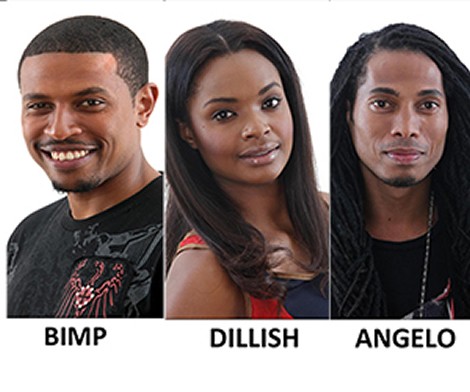 Dillish escaped last night's eviction. Angelo and Bimp weren't so lucky. There are now only five contestants in the race for Biggie's $300K prize