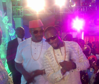Don Jazzy, D'banj pictured at Cool FM's Dotun and Taiwo Oyebanjo-Ojuolape wedding