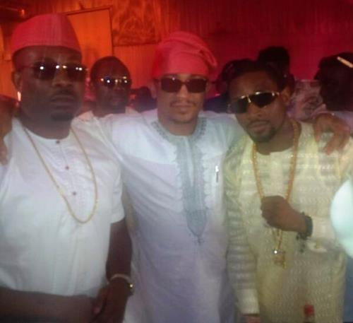 Don Jazzy, D'banj pictured at Cool FM's Dotun and Taiwo Oyebanjo-Ojuolape wedding