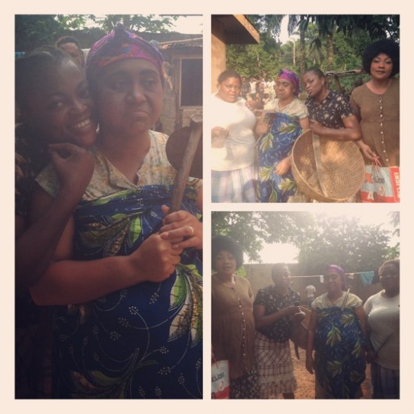 Hilda Dokubo, Eucharia Anunobi, Funke Akindele, Eniola Badmus on the set of 'City Beats', photo: Instagram