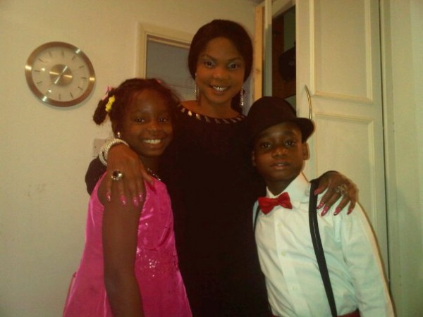 Iyabo Ojo with her children. Photo: mjemagazine