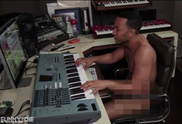 At Home with John Legend' finds the singer stripping down in a Funny or Die video. Photo: vibeweekly