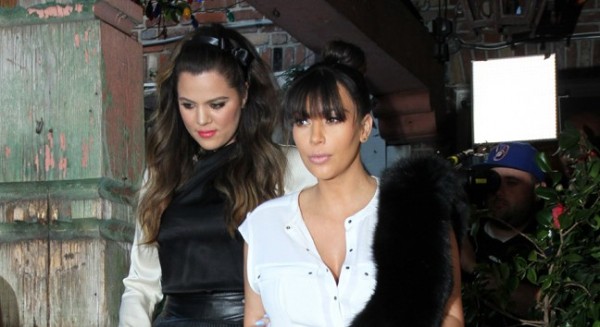 Kim and Khloe Kardashian have a late lunch with Kris and Bruce Jenner at The Ivy. Photo:Bangshowbiz