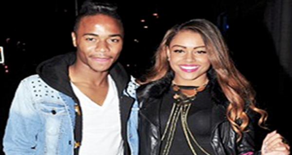 Raheem Sterling and his girlfriend. Photo: africanspotlight