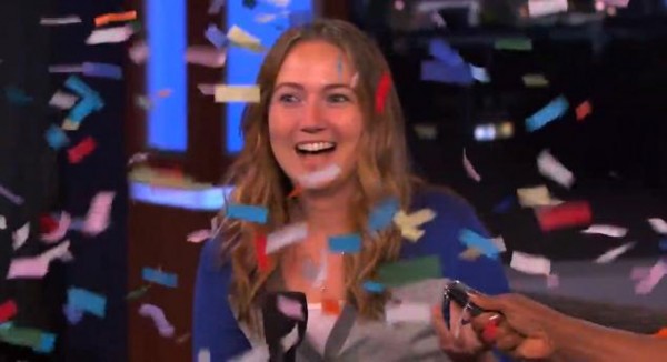 Wednesday was audience member Britney's lucky day as she was gifted a free set of wheels.