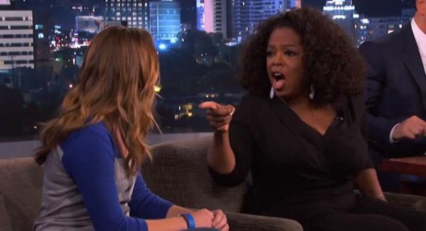 'You, you get a car! You get a car!' Oprah Winfrey said to a lucky member of Kimmel's audience