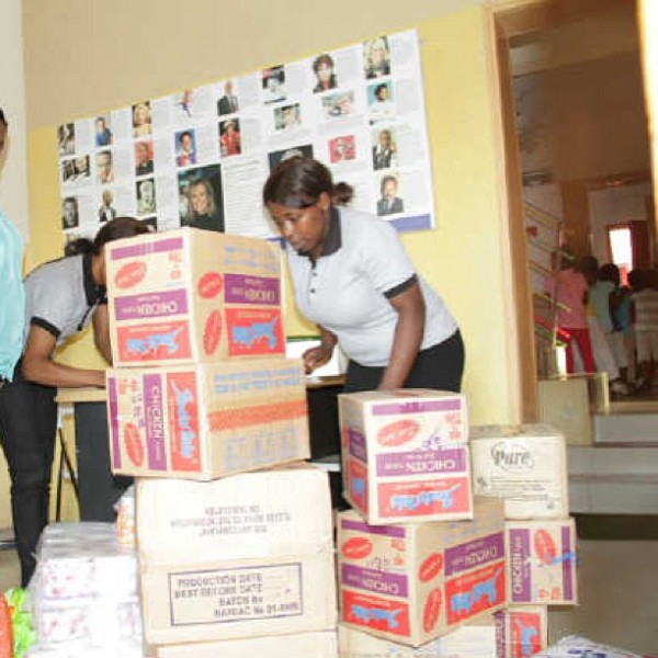 PHOTOS: Eniola Badmus gives to charity on her birthday