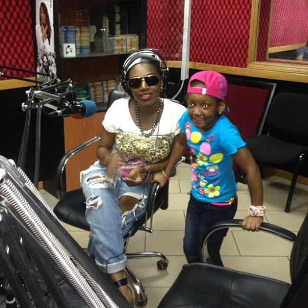 Annie Idibia and daughter Isabella