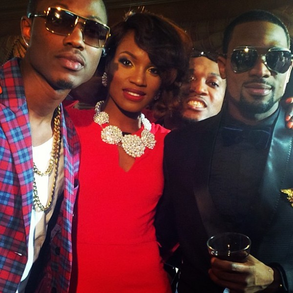 D'banj with D'banj, Seyi Shay on the set of 'Raise your glasses' video shoot. Photo: Instagram D'banj with D'banj, Seyi Shay on the set of 'Raise your glasses' video shoot. Photo: Instagram