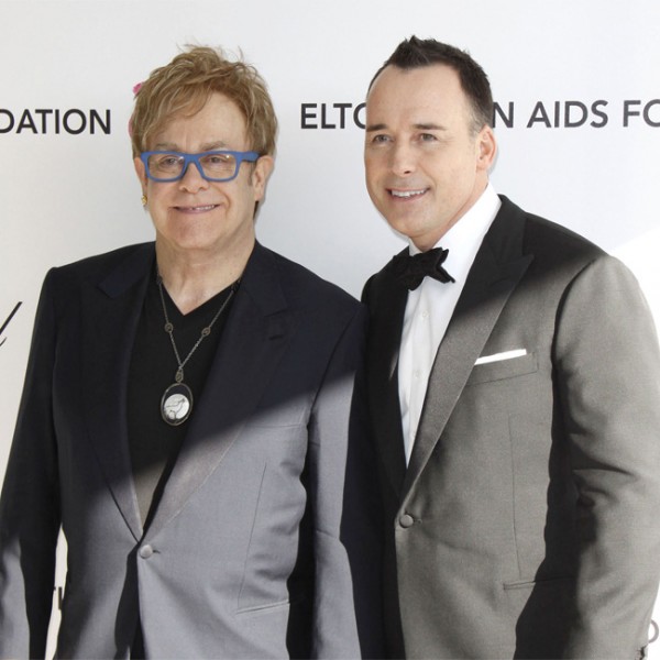 Elton John with partner David Furnish. Photo: Bangshowbiz
