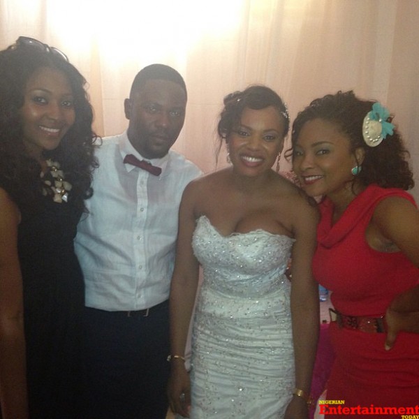 Maltida Obaseki with husband Arnold Mozia and friends Lilian Esoro, Linda Ejiofor