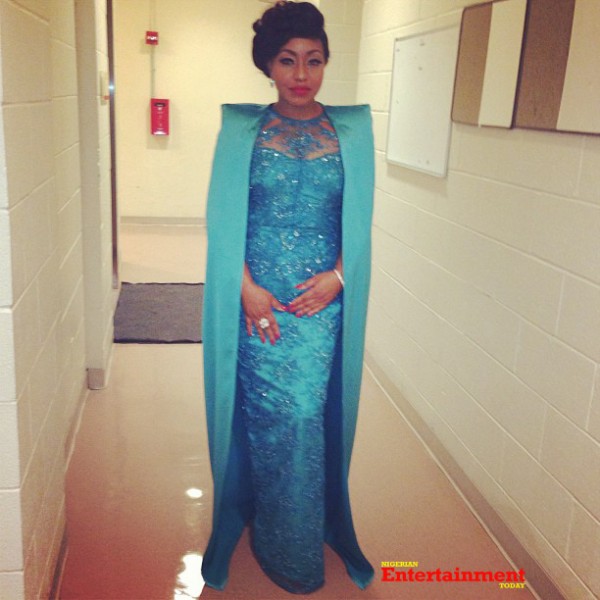 Rita Dominic attends the Nigerian Entertainment Awards 2013. Photo: Instagram