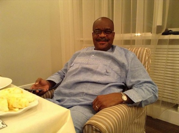 Anselm Madubuko having dinner at Blagovesench-Image from facebook