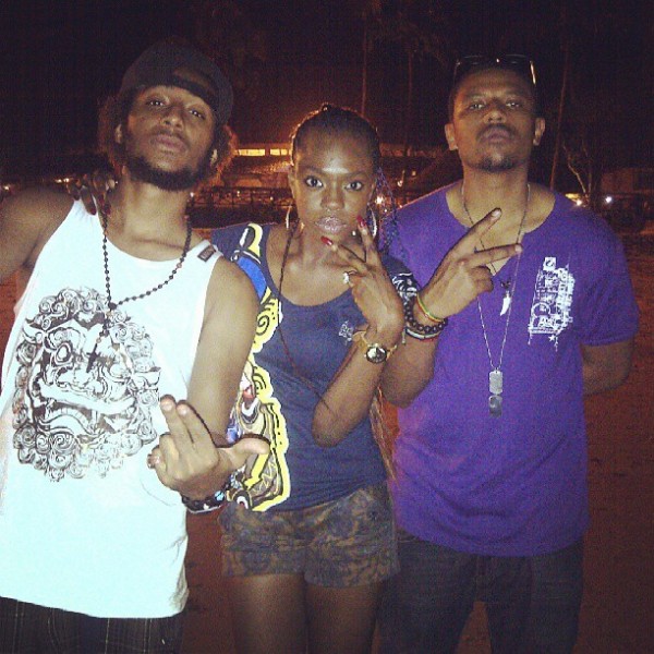 Beverly Osu, Nando and Bimp in Tanzania.