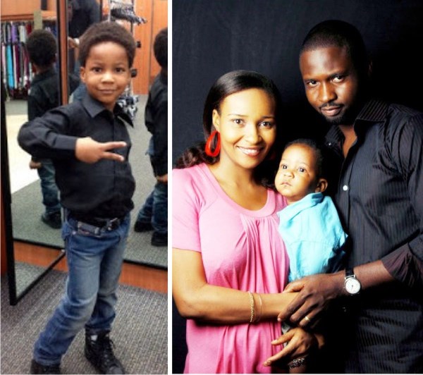 Doris Simeon with separated husband Daniel Ademinokan and son