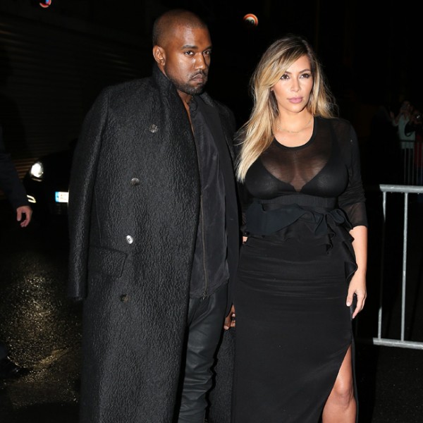 Kanye West and Kim Kardashian in Paris. Photo: Bangshowbiz