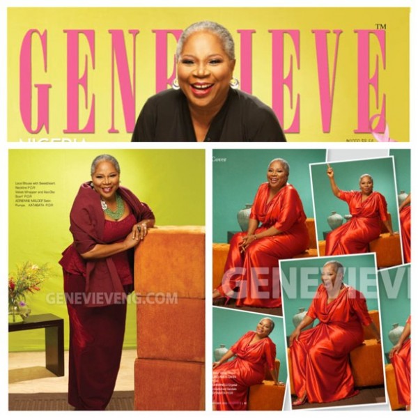 Onyeka Onwenu on the cover of the October edition of monthly women’s lifestyle and fashion publication 'Genevieve Magazine'. Photo: Instagram