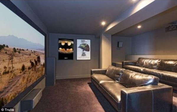 The property also features a cinema with lengthy leather couches for viewings